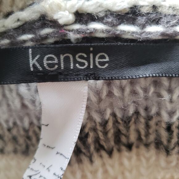 Kensie Melange Striped Waterfall Cascade Open Drape Cardigan Multicolor Sweater - Picture 10 of 12